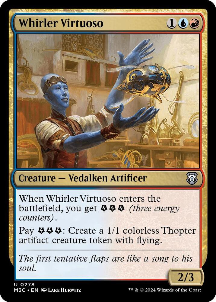 Whirler Virtuoso 278 card from Commander: Modern Horizons 3