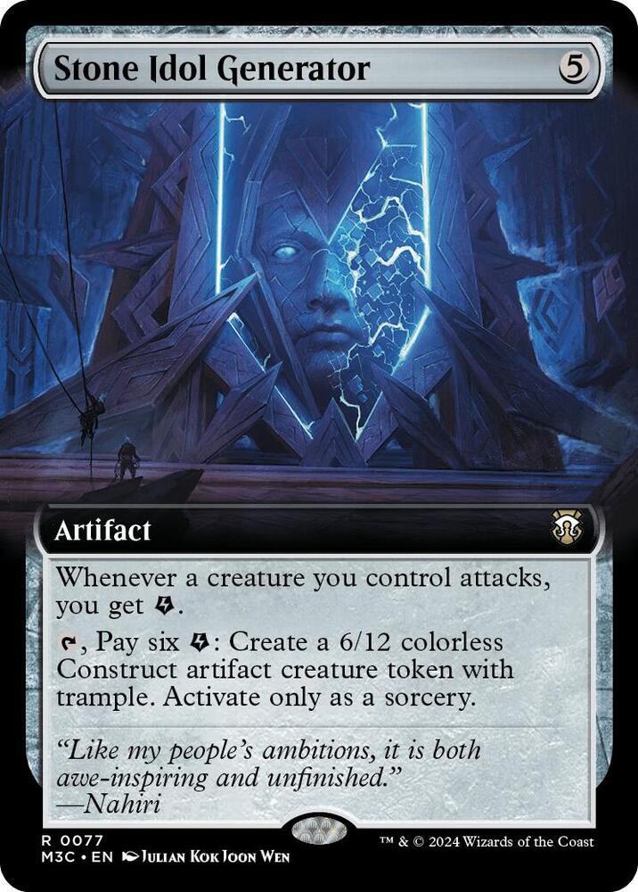 Stone Idol Generator (Extended Art) 77 card from Commander: Modern Horizons 3