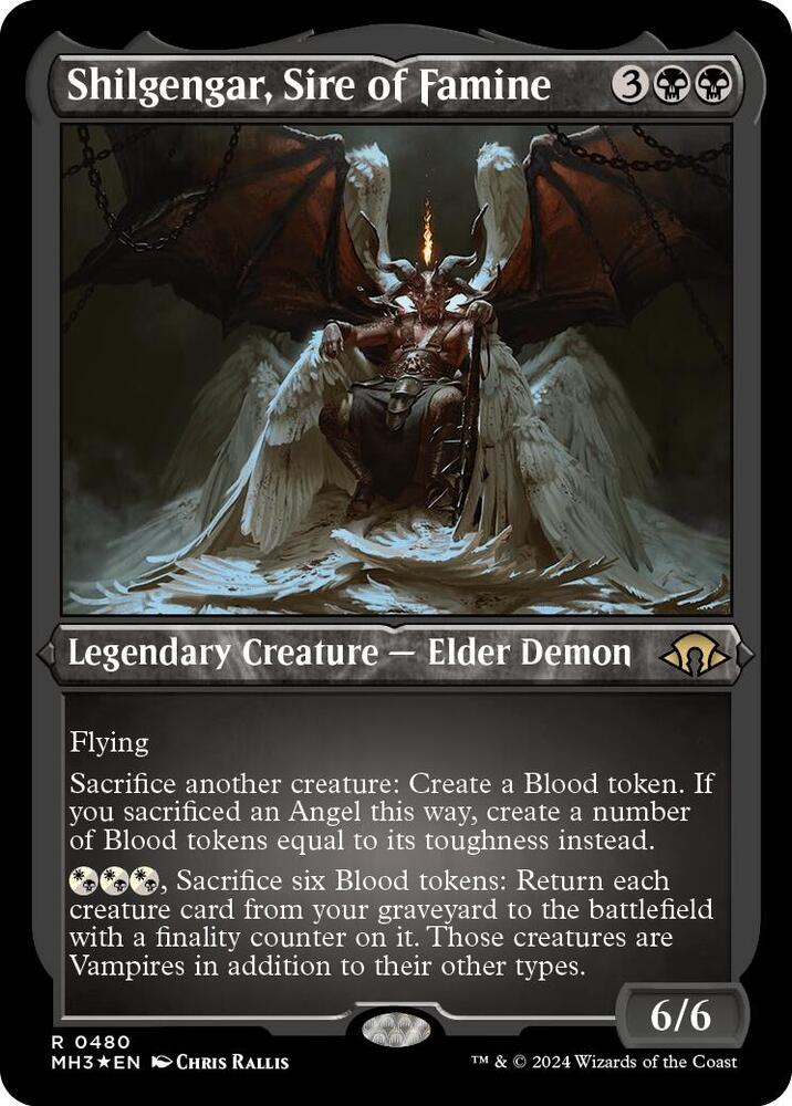 Shilgengar, Sire of Famine (Foil Etched) 480 card from Modern Horizons 3