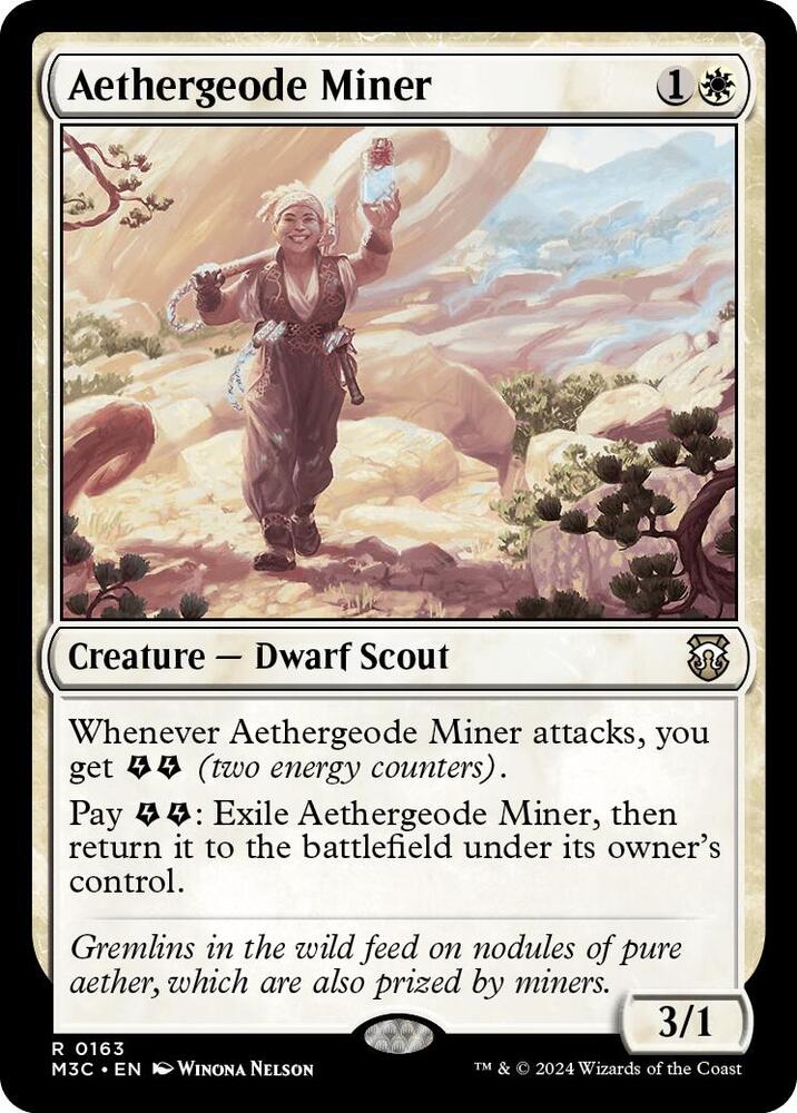 Aethergeode Miner (Ripple Foil) 163 card from Commander: Modern Horizons 3