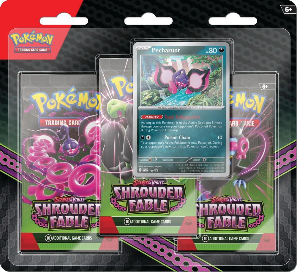 Shrouded Fable 3 Pack Blister [Pecharunt] card from SV: Shrouded Fable