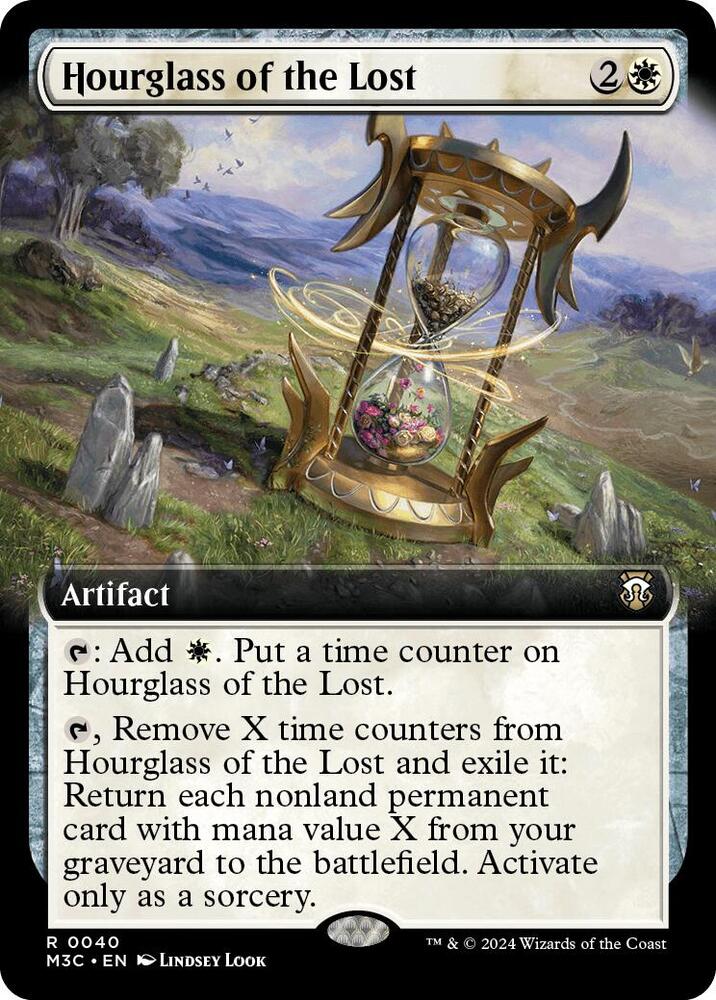 Hourglass of the Lost (Extended Art) (Ripple Foil) 40 card from Commander: Modern Horizons 3