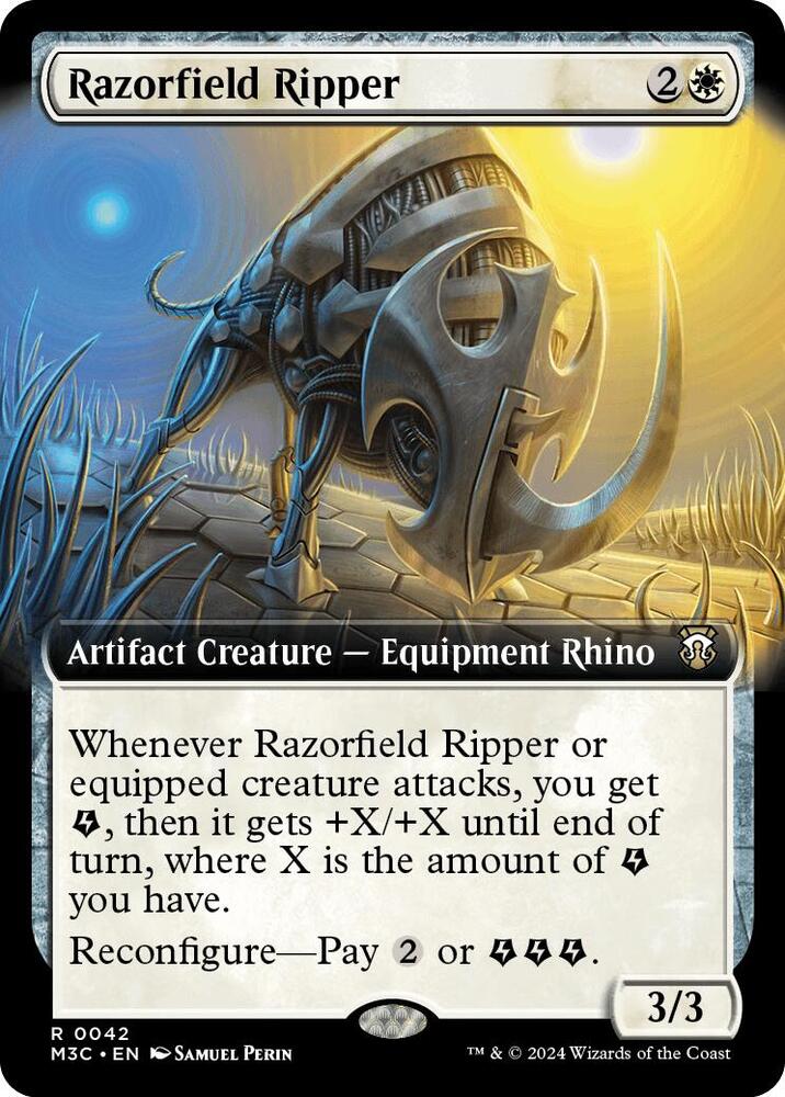 Razorfield Ripper (Extended Art) (Ripple Foil) 42 card from Commander: Modern Horizons 3