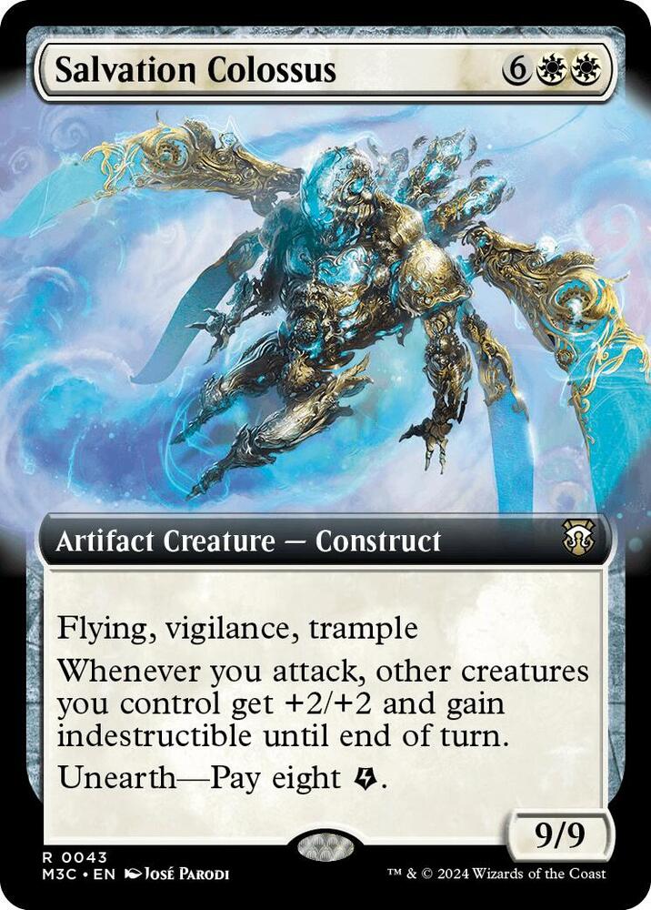 Salvation Colossus (Extended Art) (Ripple Foil) 43 card from Commander: Modern Horizons 3