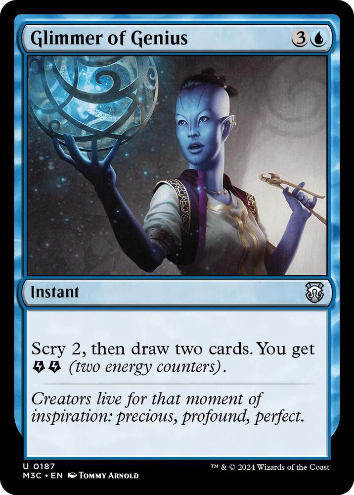 Glimmer of Genius (Ripple Foil) 187 card from Commander: Modern Horizons 3