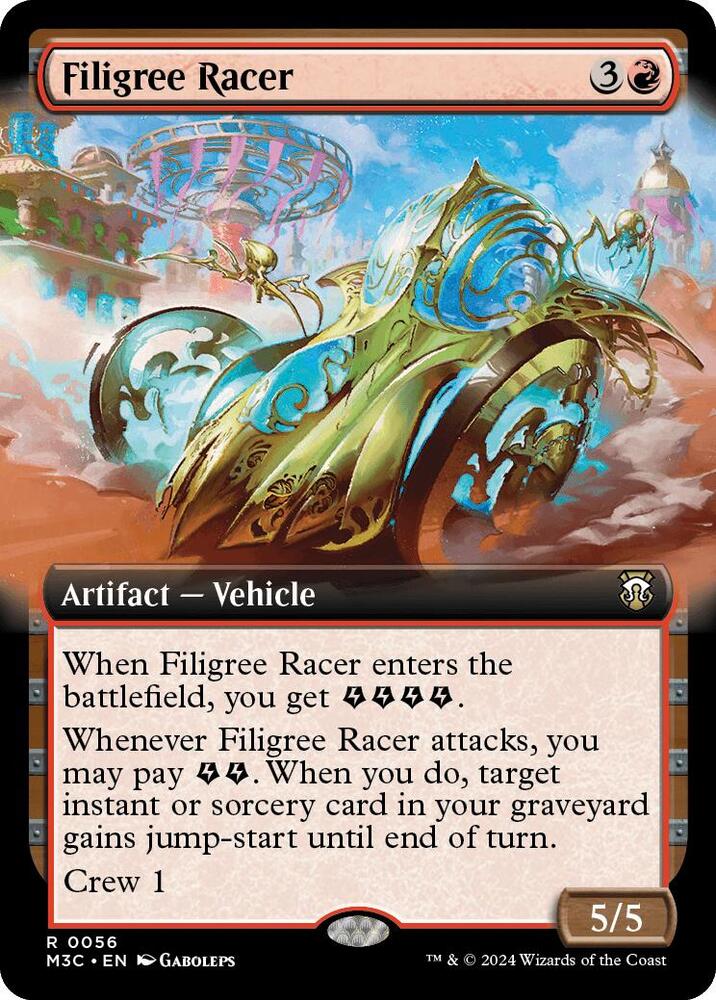 Filigree Racer (Extended Art) (Ripple Foil) 56 card from Commander: Modern Horizons 3