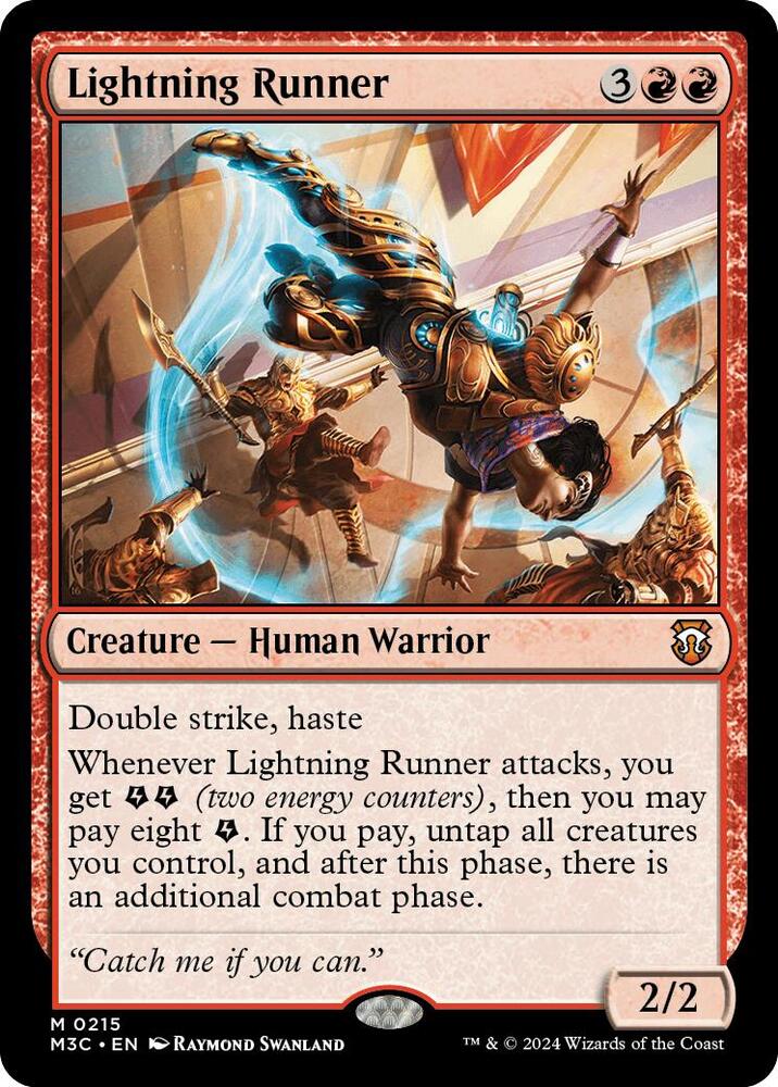 Lightning Runner (Ripple Foil) 215 card from Commander: Modern Horizons 3