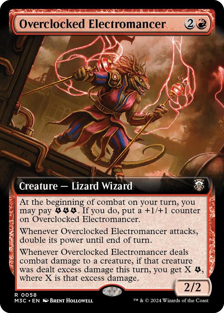 Overclocked Electromancer (Extended Art) (Ripple Foil) 58 card from Commander: Modern Horizons 3