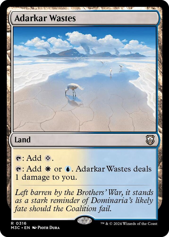 Adarkar Wastes (Ripple Foil) 316 card from Commander: Modern Horizons 3