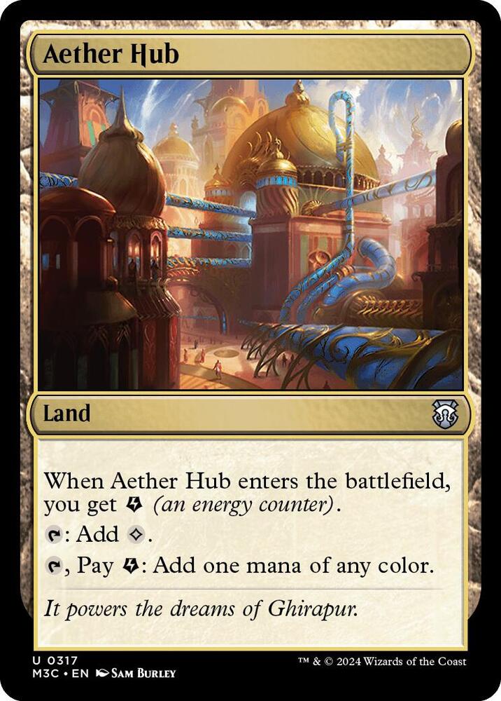 Aether Hub (Ripple Foil) 317 card from Commander: Modern Horizons 3