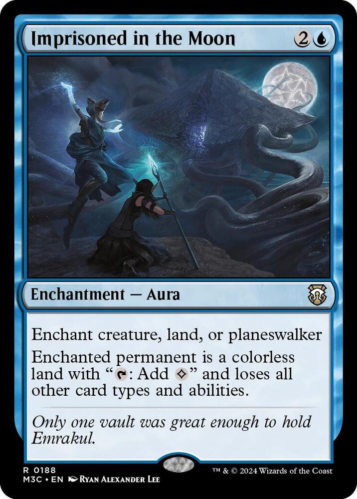 Imprisoned in the Moon 188 card from Commander: Modern Horizons 3