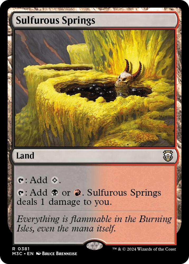 Sulfurous Springs 381 card from Commander: Modern Horizons 3