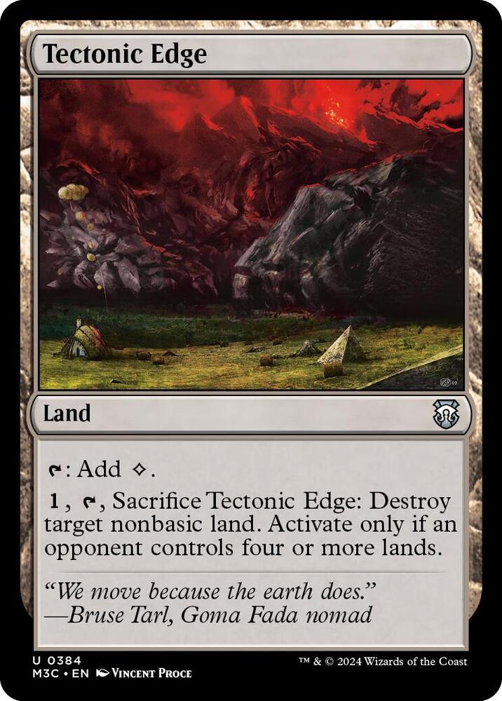 Tectonic Edge 384 card from Commander: Modern Horizons 3