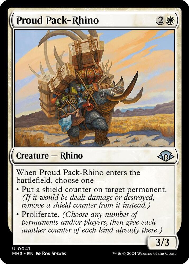 Proud Pack-Rhino 41 card from Modern Horizons 3