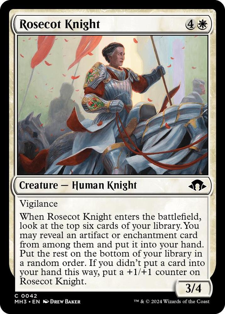 Rosecot Knight 42 card from Modern Horizons 3