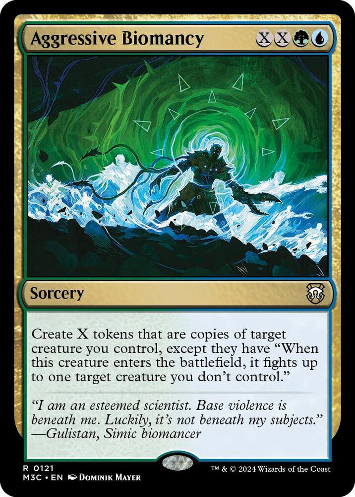 Aggressive Biomancy 121 card from Commander: Modern Horizons 3