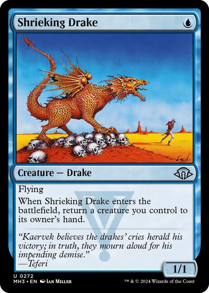 Shrieking Drake 272 card from Modern Horizons 3