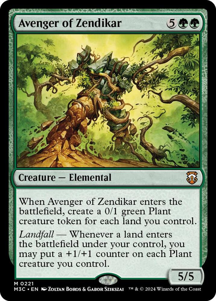 Avenger of Zendikar 221 card from Commander: Modern Horizons 3