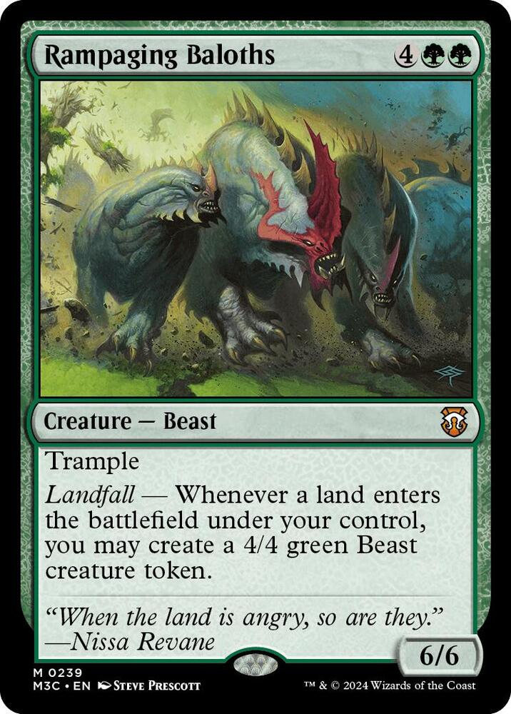Rampaging Baloths 239 card from Commander: Modern Horizons 3