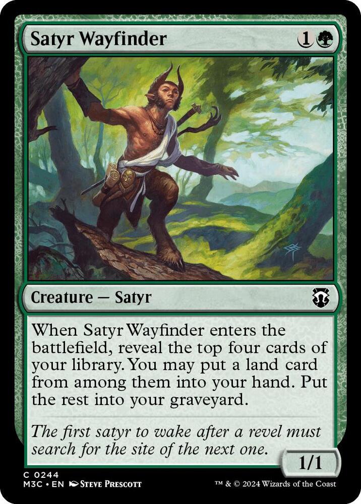 Satyr Wayfinder 244 card from Commander: Modern Horizons 3