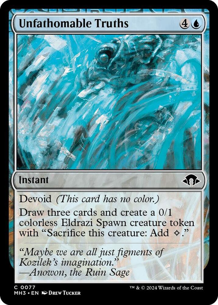 Unfathomable Truths 77 card from Modern Horizons 3