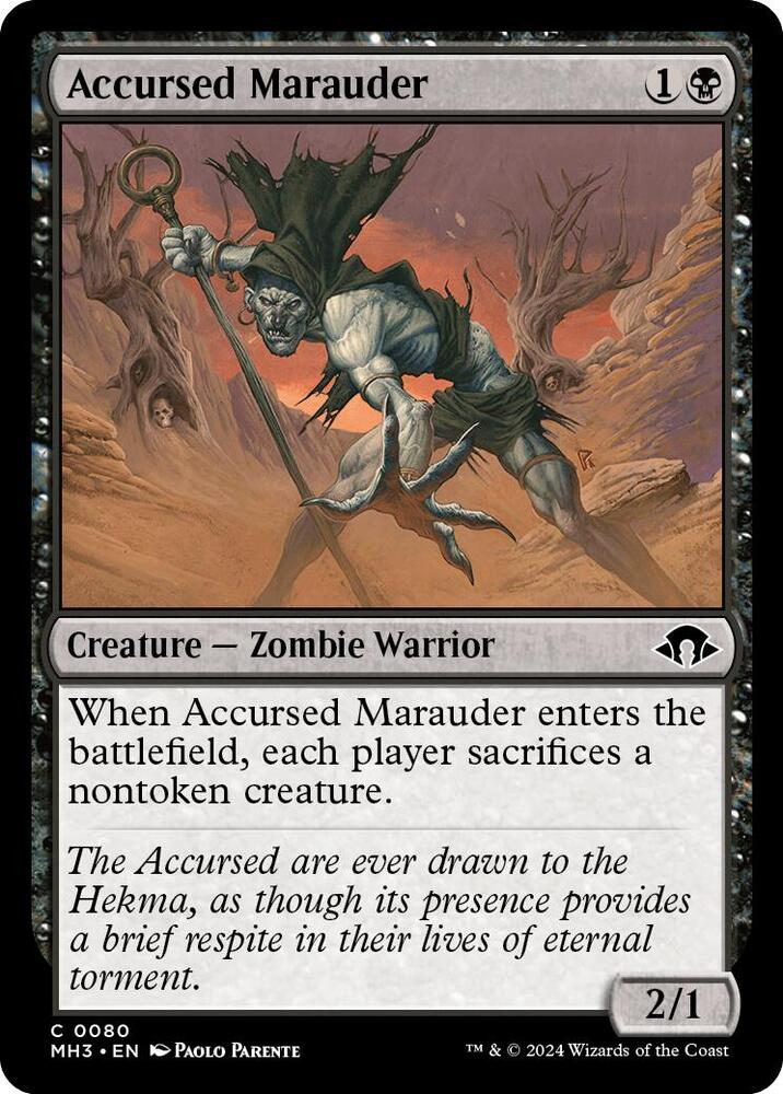 Accursed Marauder 80 card from Modern Horizons 3