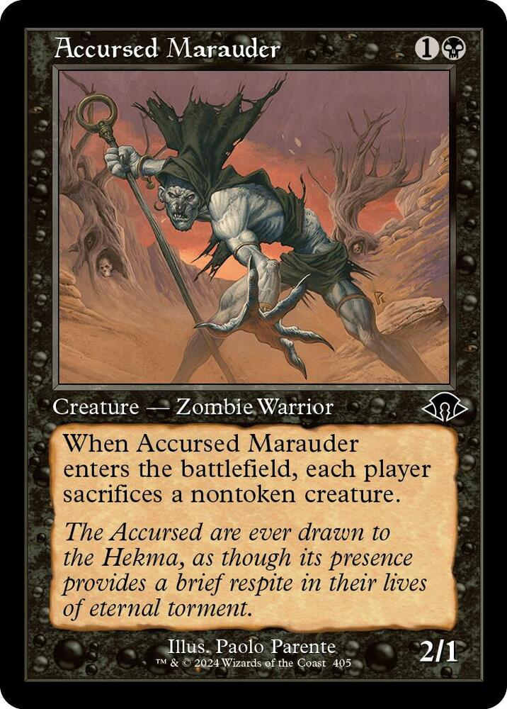 Accursed Marauder (Retro Frame) 405 card from Modern Horizons 3