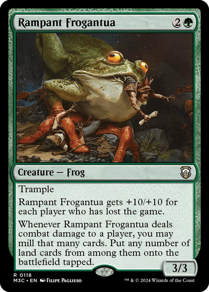 Rampant Frogantua 118 card from Commander: Modern Horizons 3
