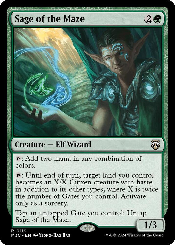 Sage of the Maze 119 card from Commander: Modern Horizons 3