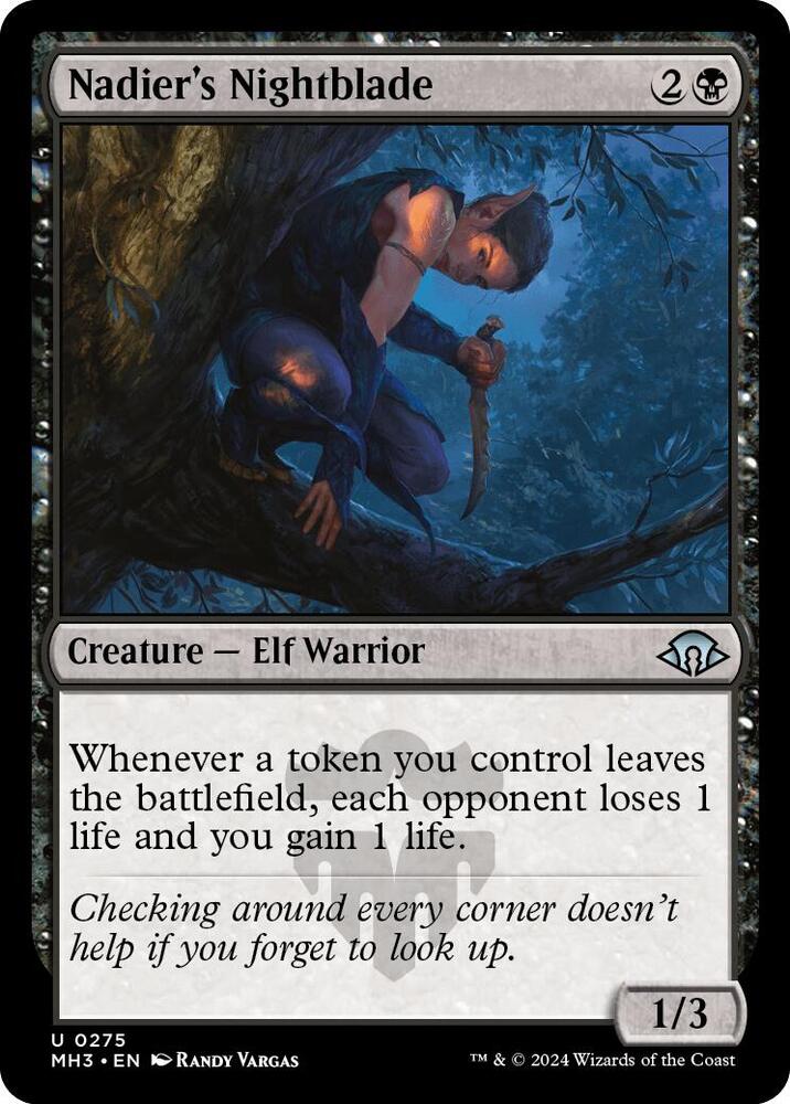 Nadier's Nightblade 275 card from Modern Horizons 3