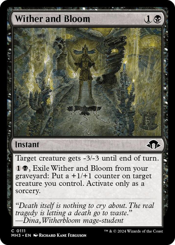 Wither and Bloom 111 card from Modern Horizons 3