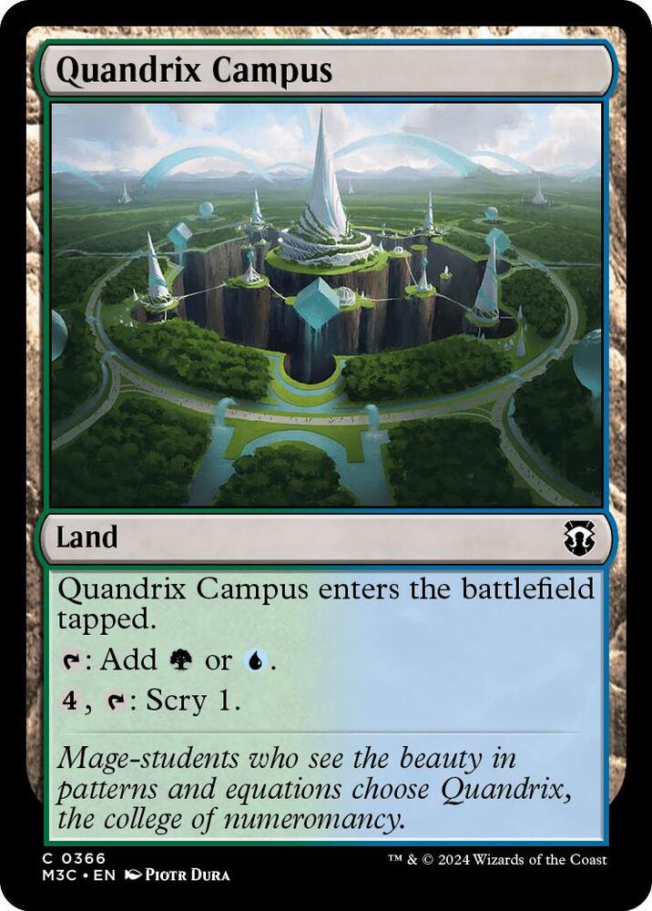 Quandrix Campus 366 card from Commander: Modern Horizons 3