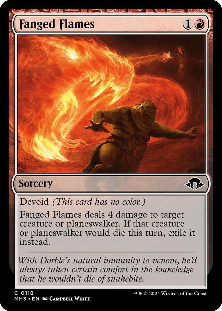 Fanged Flames 118 card from Modern Horizons 3