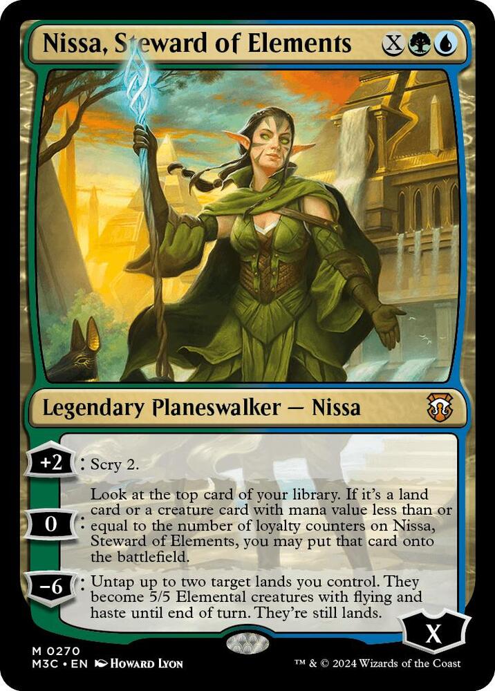 Nissa, Steward of Elements 270 card from Commander: Modern Horizons 3