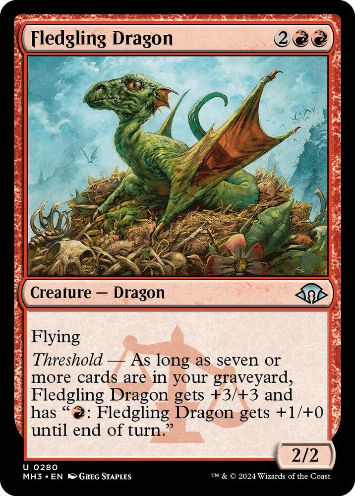 Fledgling Dragon 280 card from Modern Horizons 3