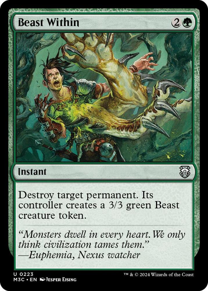 Beast Within 223 card from Commander: Modern Horizons 3