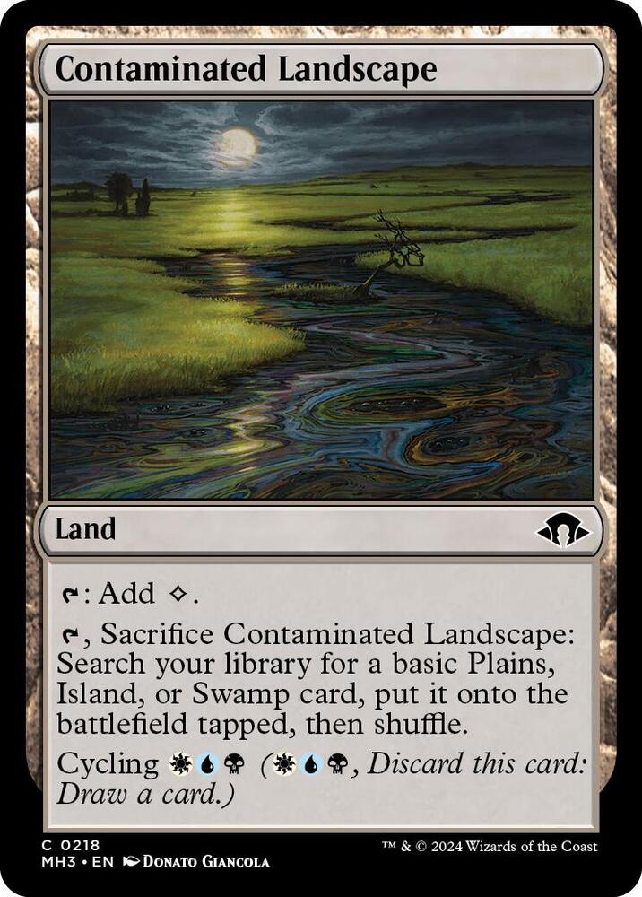 Contaminated Landscape 218 card from Modern Horizons 3
