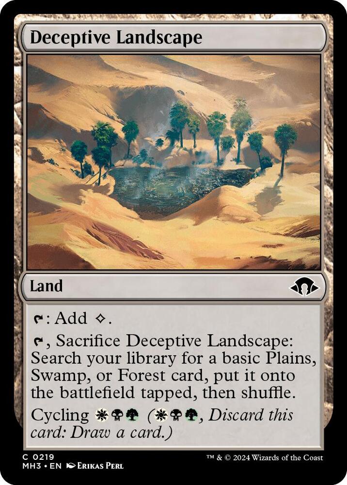 Deceptive Landscape 219 card from Modern Horizons 3