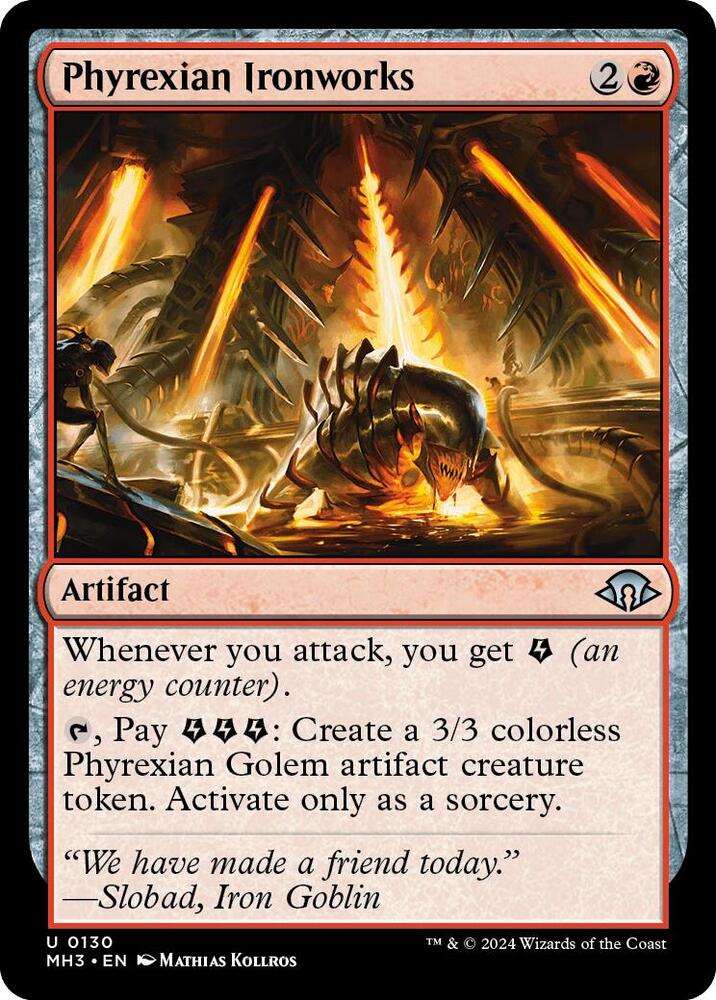 Phyrexian Ironworks 130 card from Modern Horizons 3