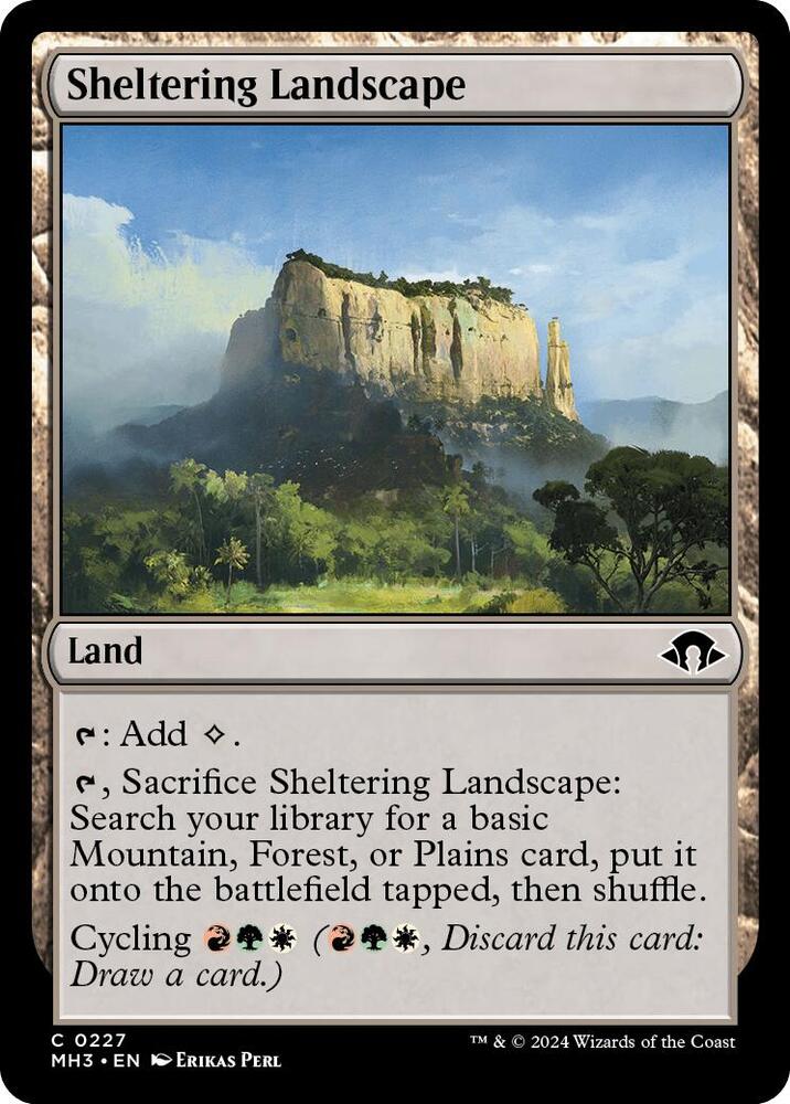 Sheltering Landscape 227 card from Modern Horizons 3