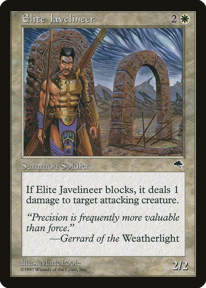 Elite Javelineer 17 card from Tempest