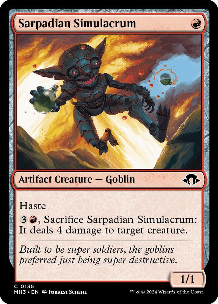 Sarpadian Simulacrum 135 card from Modern Horizons 3