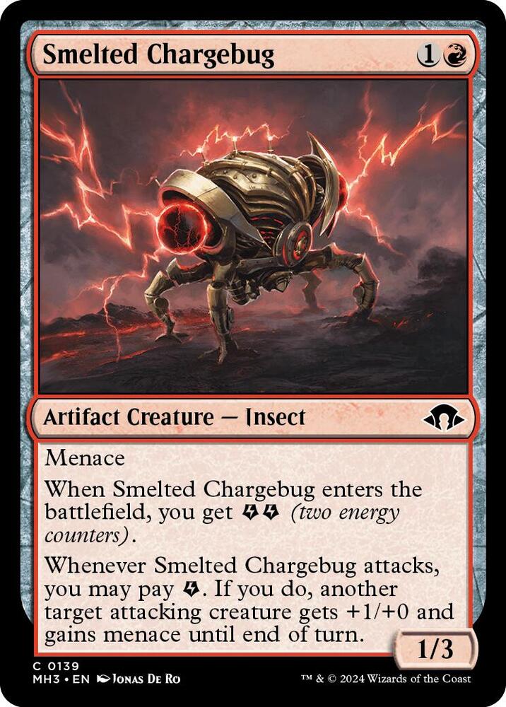 Smelted Chargebug 139 card from Modern Horizons 3