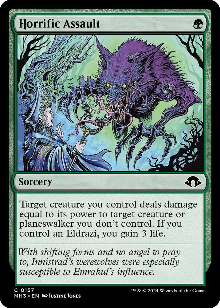 Horrific Assault 157 card from Modern Horizons 3