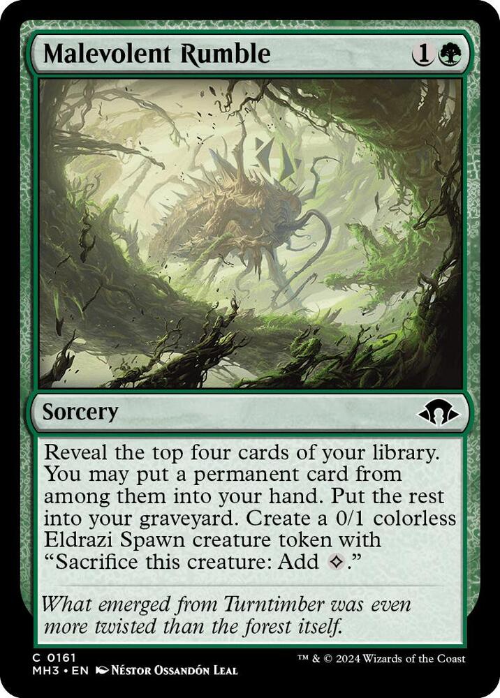 Malevolent Rumble 161 card from Modern Horizons 3