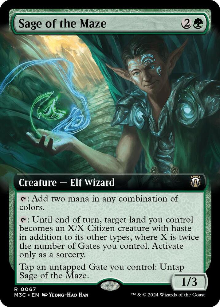 Sage of the Maze (Extended Art) 67 card from Commander: Modern Horizons 3