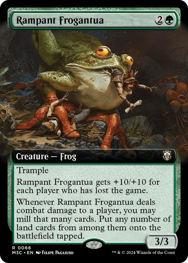 Rampant Frogantua (Extended Art) 66 card from Commander: Modern Horizons 3