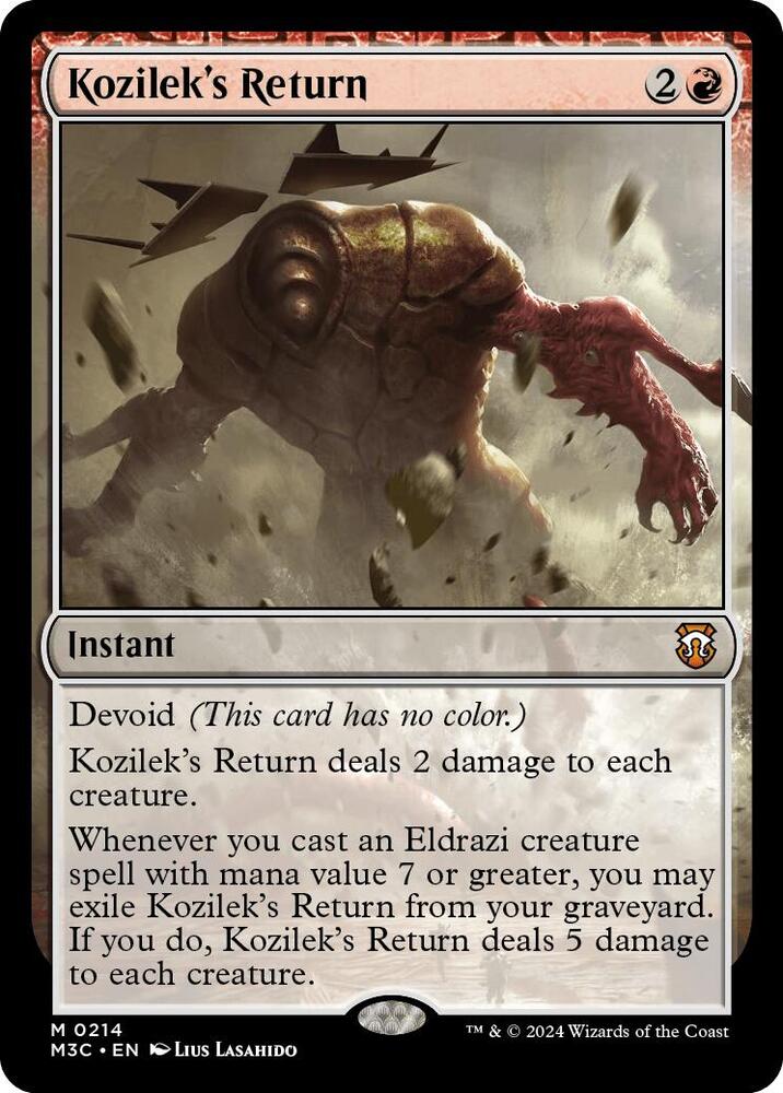 Kozilek's Return (Ripple Foil) 214 card from Commander: Modern Horizons 3