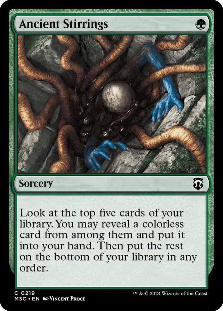 Ancient Stirrings (Ripple Foil) 219 card from Commander: Modern Horizons 3