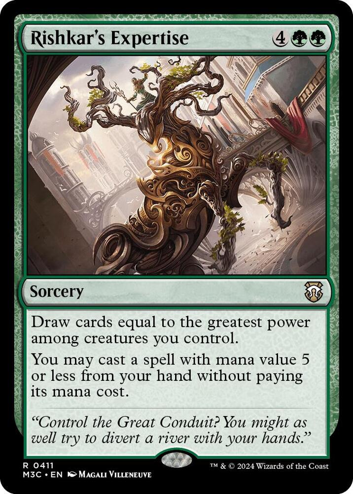 Rishkar's Expertise (Ripple Foil) 411 card from Commander: Modern Horizons 3
